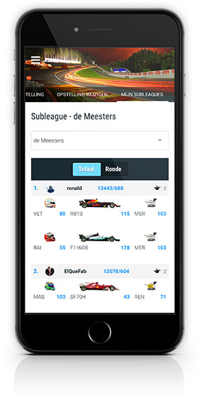 Subleague mobile Formule 1 Meester